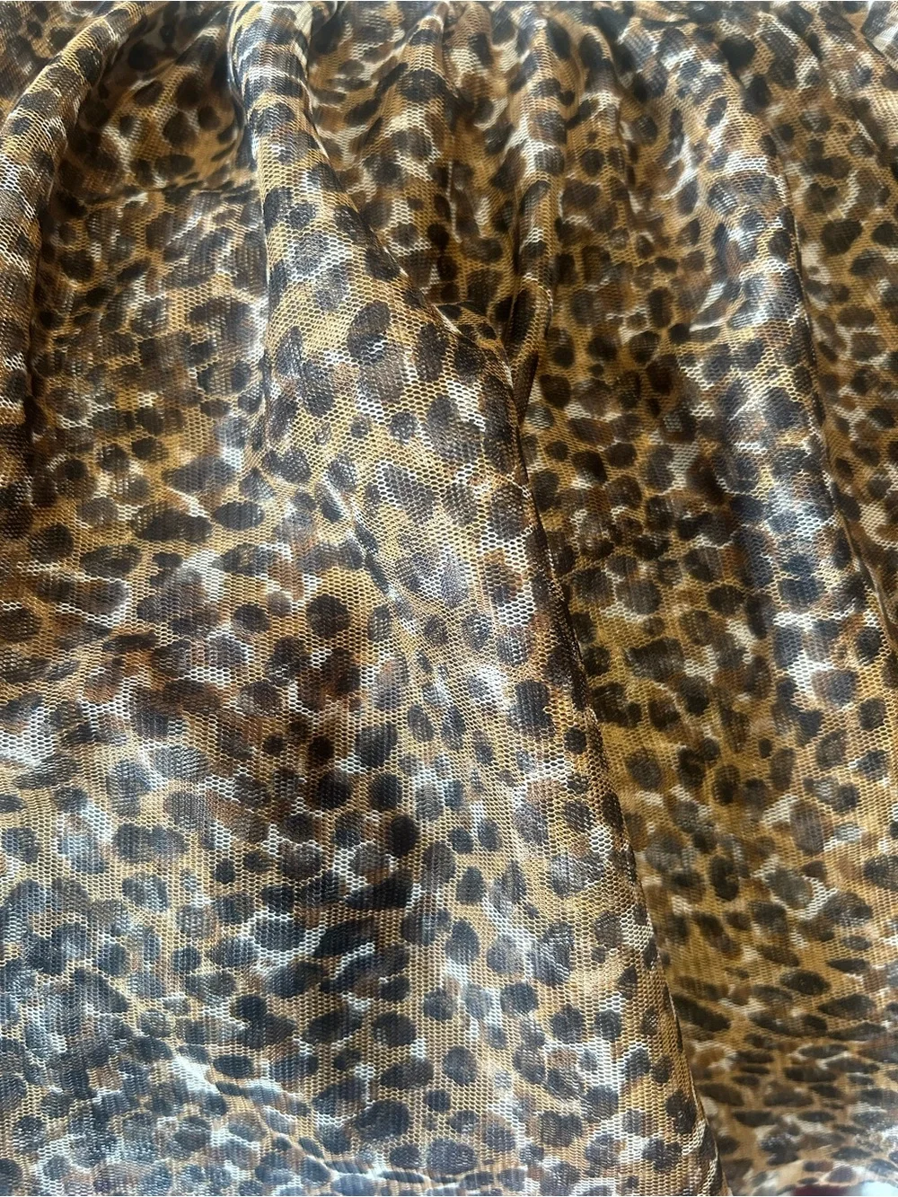 Old Navy Girls Leopard Print Tulle Skirt in Brown and Black